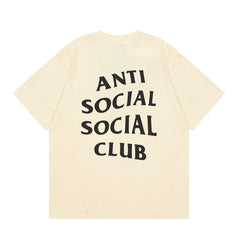 Anti Social Social Club Classic Logo T-Shirt - Cream/Black