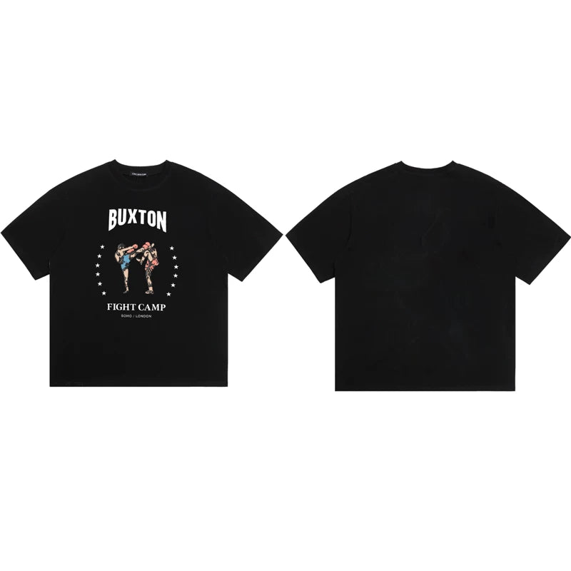 Cole Buxton Black Fight Camp Boxer Graphic T-Shirt
