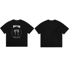Cole Buxton Black Fight Camp Boxer Graphic T-Shirt