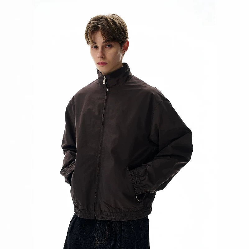 NOAH MARS American casual retro old money style VIBE stand up collar short windbreaker jacket men's autumn coat