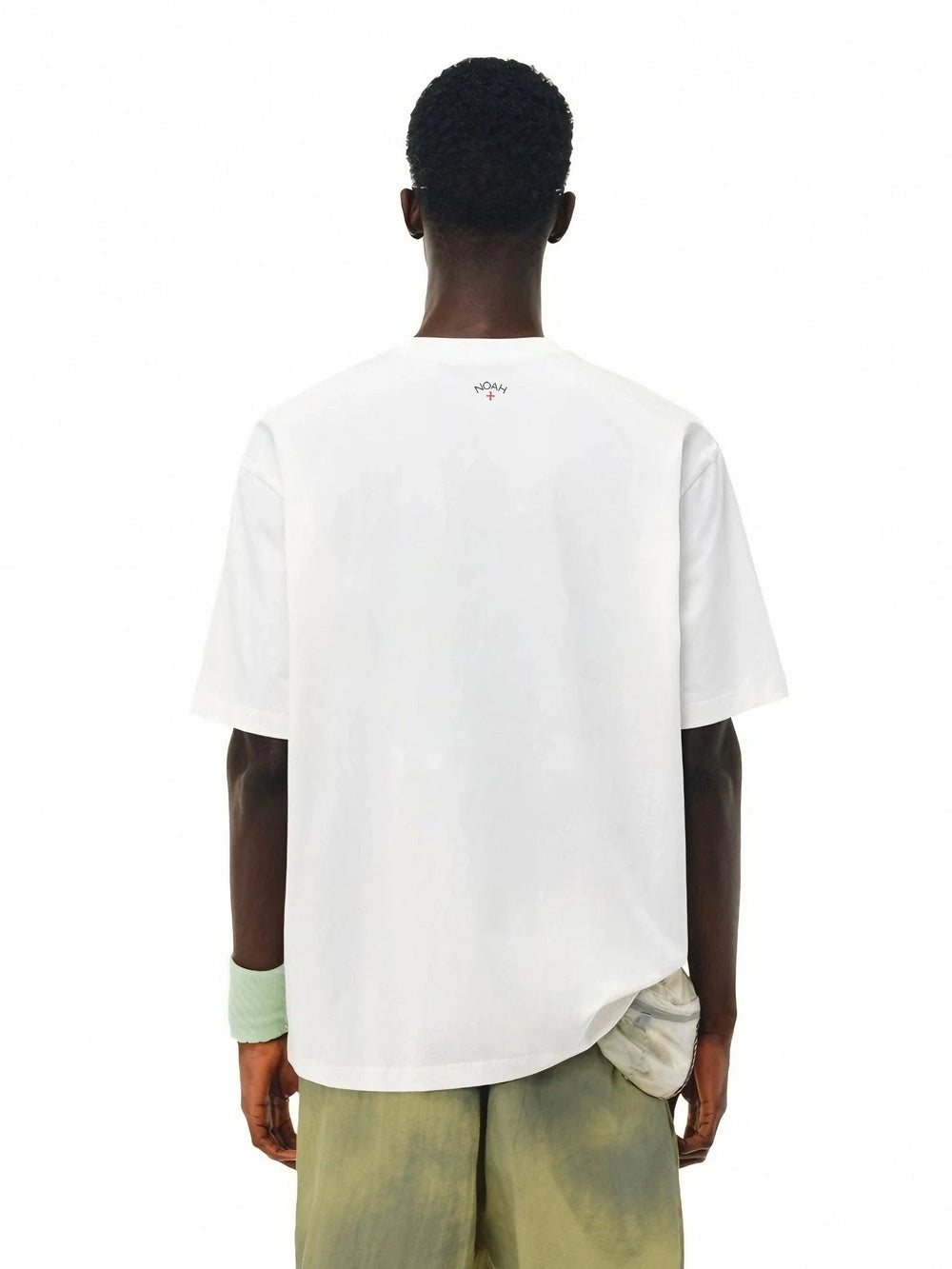 NOAH MARS niche trendy brand with a small cross on the back, American casual, simple, antibacterial, cotton short sleeved T-shirt for men