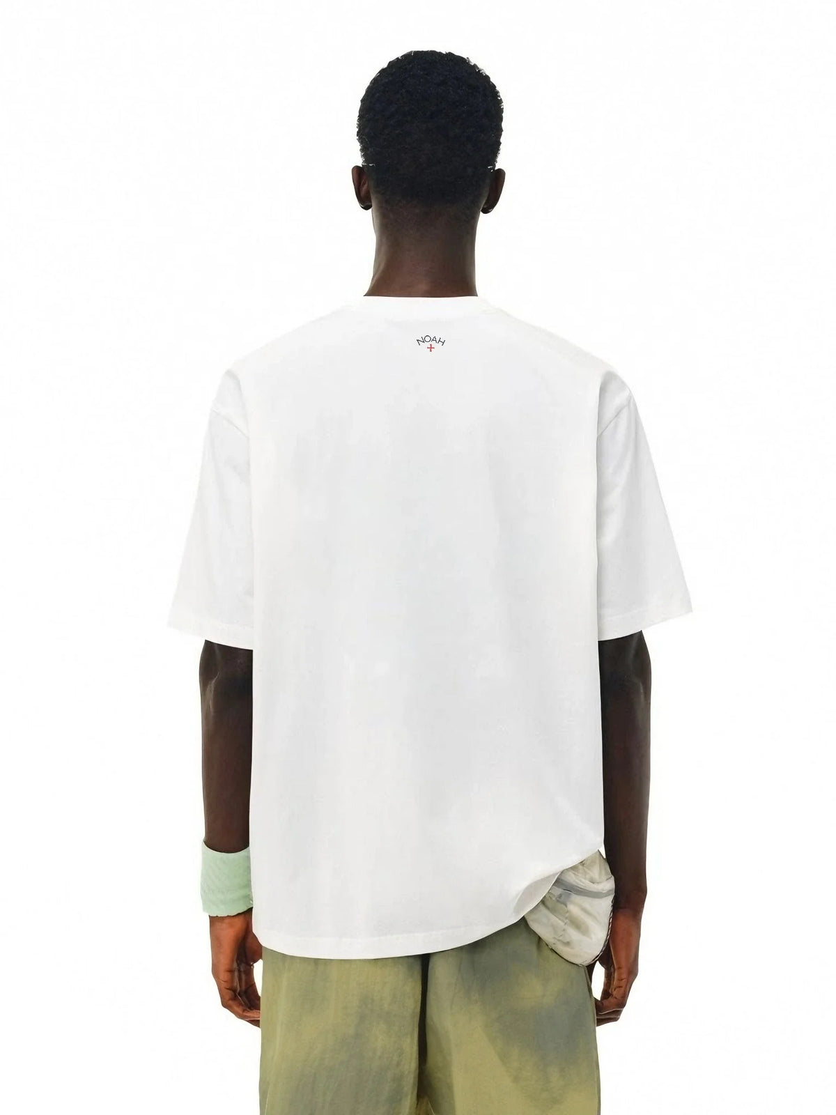 NOAH MARS niche trendy brand with a small cross on the back, American casual, simple, antibacterial, cotton short sleeved T-shirt for men