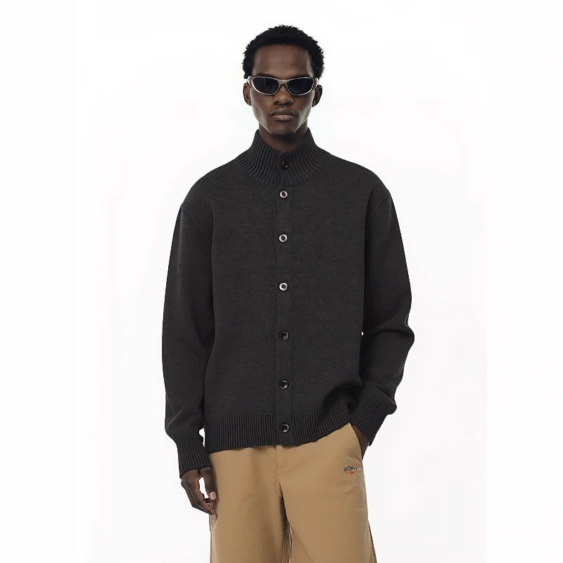 NOAH MARS American casual autumn and winter warm button up cardigan, vintage style knit sweater jacket for men