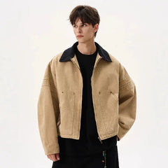 NOAH MARS American casual retro old money style 15 ounce bead canvas washed workwear jacket short jacket