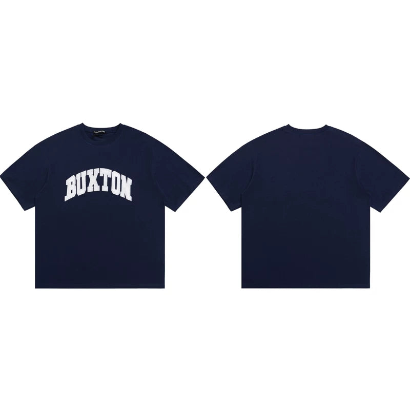 Cole Buxton Navy Arched Buxton Varsity Logo T-Shirt
