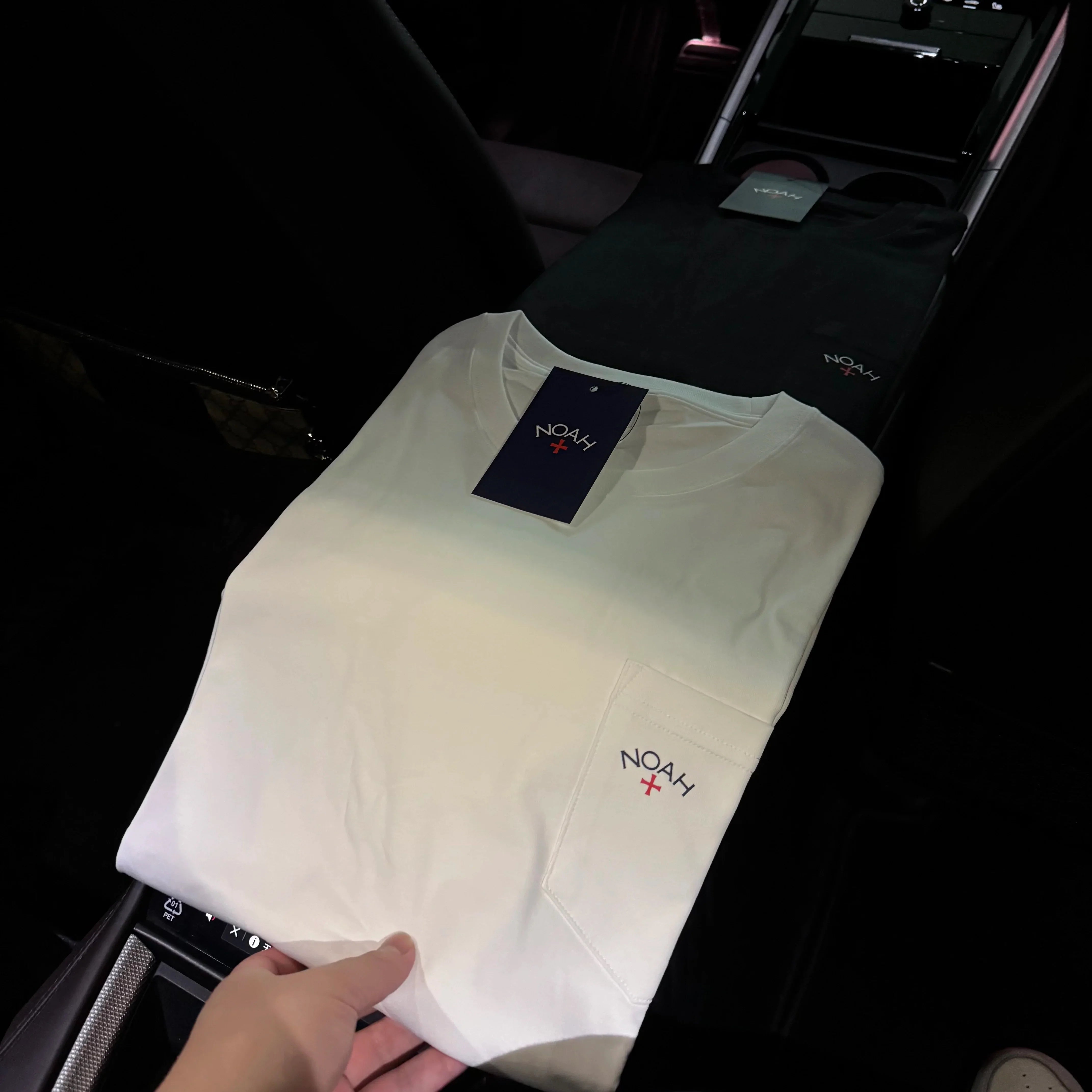NOAH MARS niche trendy brand pocket small label cross simple American casual pure cotton trendy short sleeved T-shirt for men