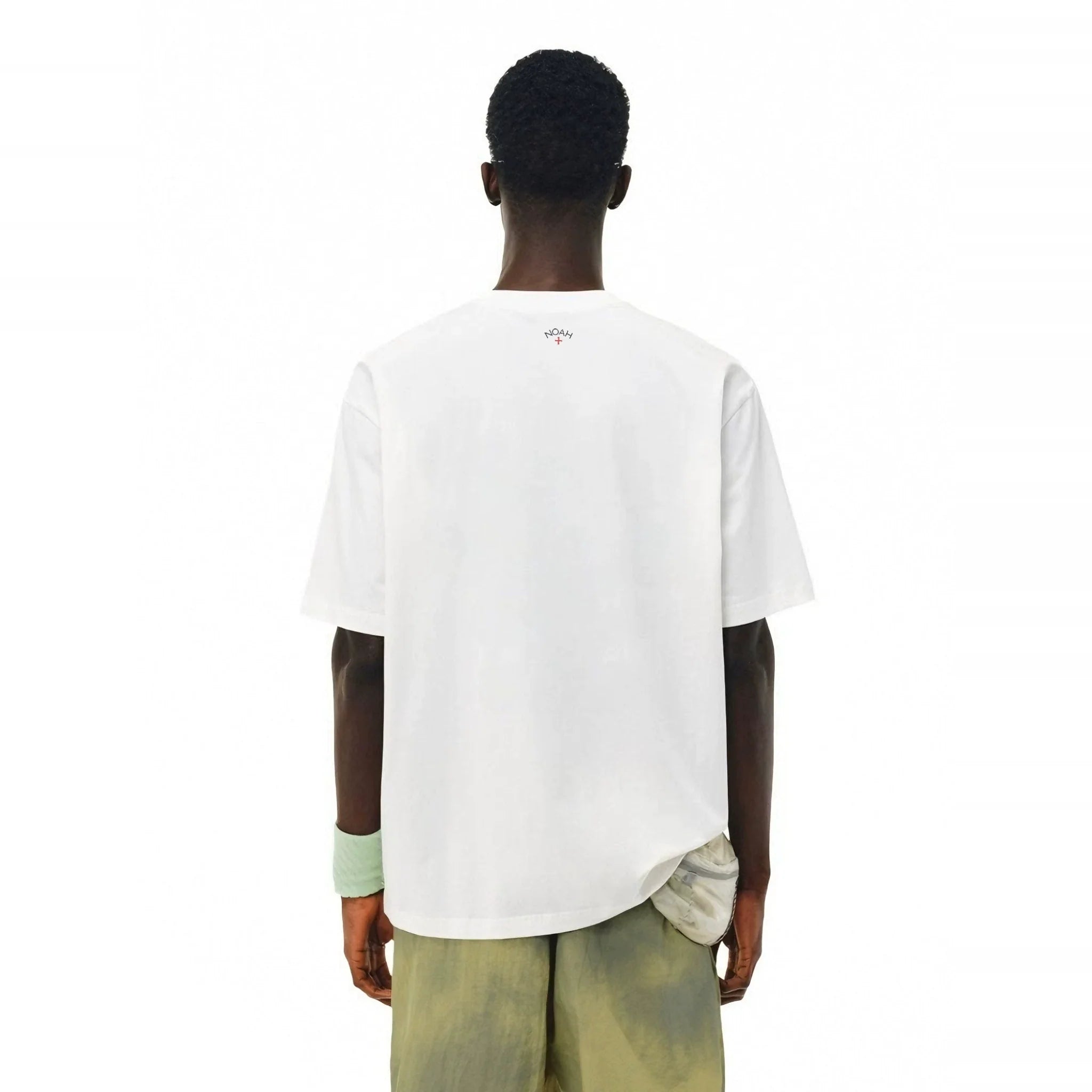 NOAH MARS niche trendy brand with a small cross on the back, American casual, simple, antibacterial, cotton short sleeved T-shirt for men