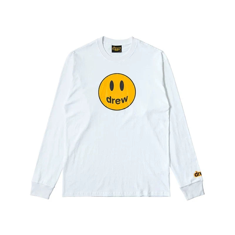 Drew House Classic Smiley Long Sleeve Tee, White