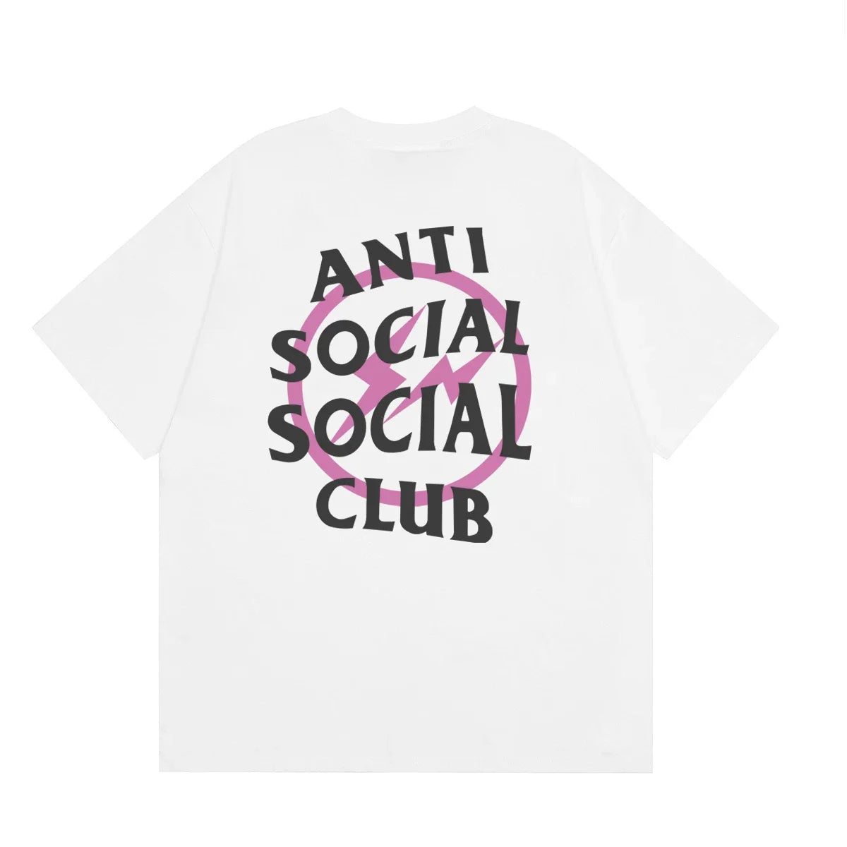 Anti Social Social Club Pink Circle Logo T-Shirt - White