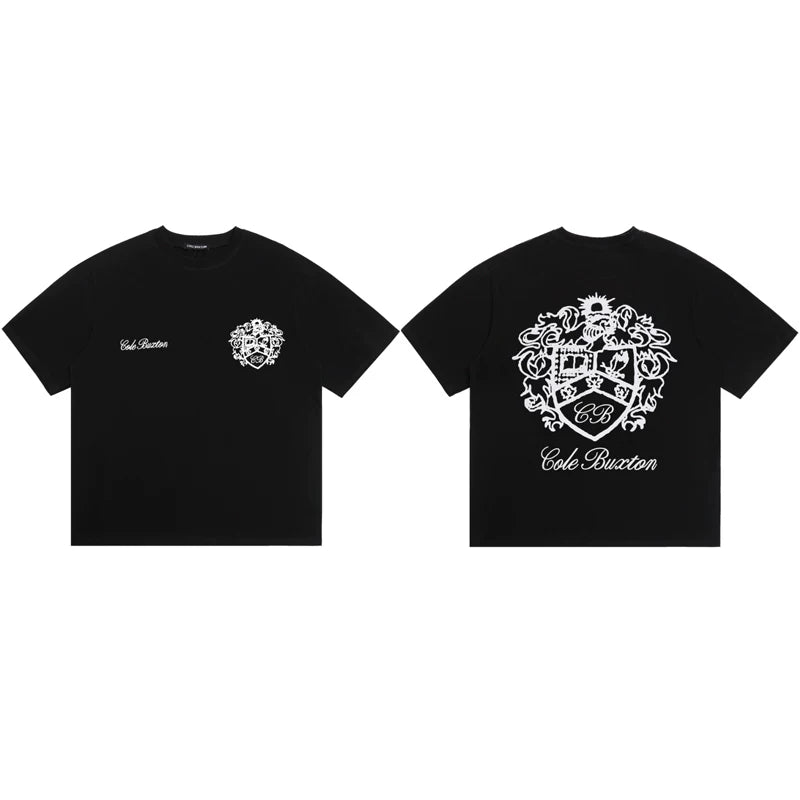 Cole Buxton Black Vintage Crest Shield T-Shirt