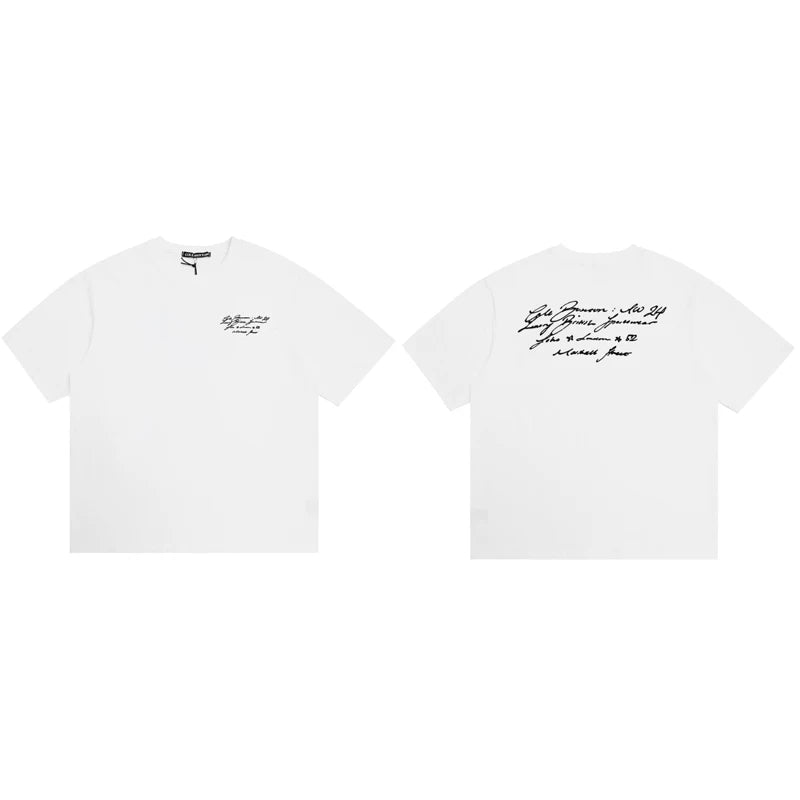 Cole Buxton White Script Signature Graphic T-Shirt
