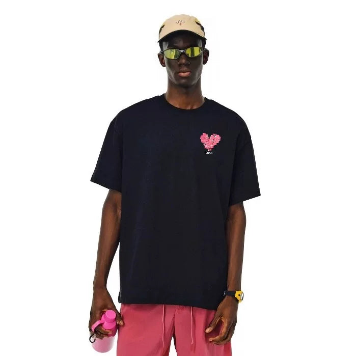 NOAH MARS Love Convenience Sticker American niche trendy brand round neck versatile heavyweight cotton trendy short sleeved T-shirt for men