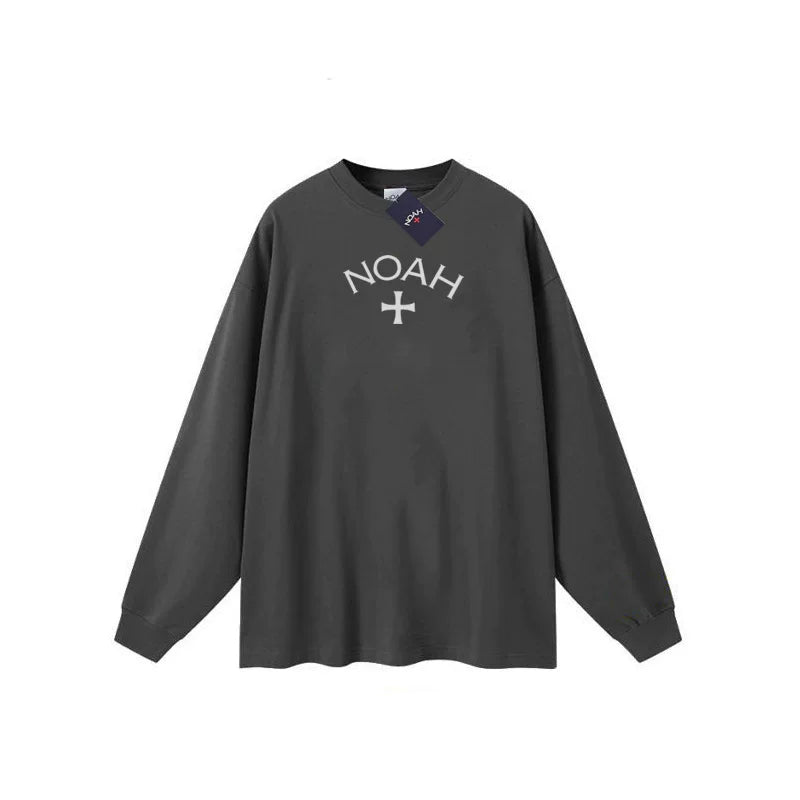 NOAH BWCJ十字架潮牌休闲百搭长袖T恤男女圆领美式打底衫上衣