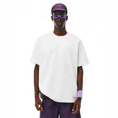 NOAH MARS Embroidered Small Cross at the Left Bottom, Simple and Versatile Casual Men's Cotton Trendy Short Sleeve T-shirt
