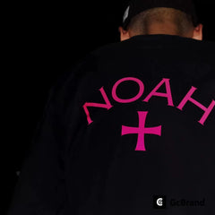 NOAH BWCJ新款潮牌美式休闲十字重磅纯棉长袖T恤男女情侣装打底衫