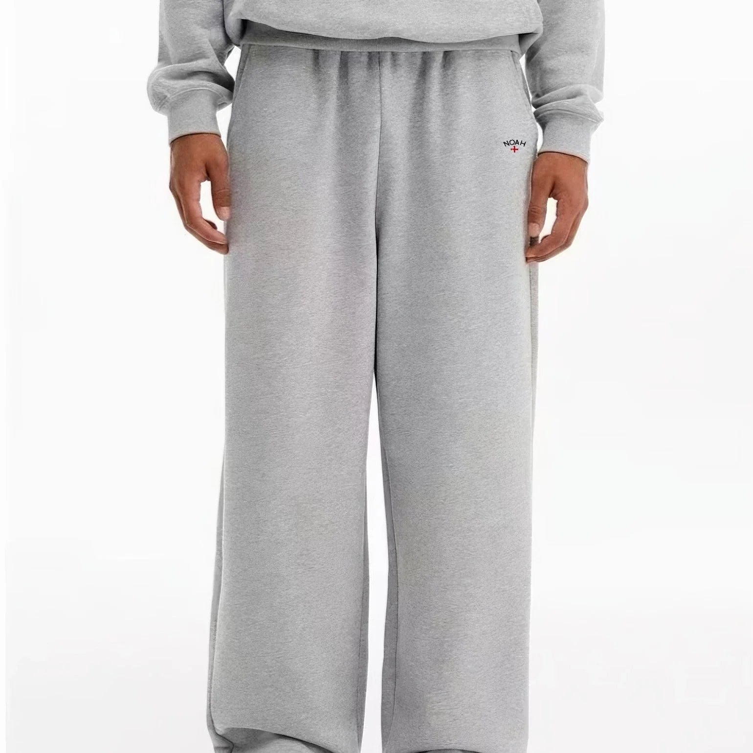 NOAH MARS logo embroidered cross looped micro flared sweatpants, sports and casual pants, men's versatile pants