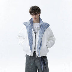 NOAH MARS American casual old money style pattern deconstruction splicing cotton coat versatile men's short jacket cotton coat