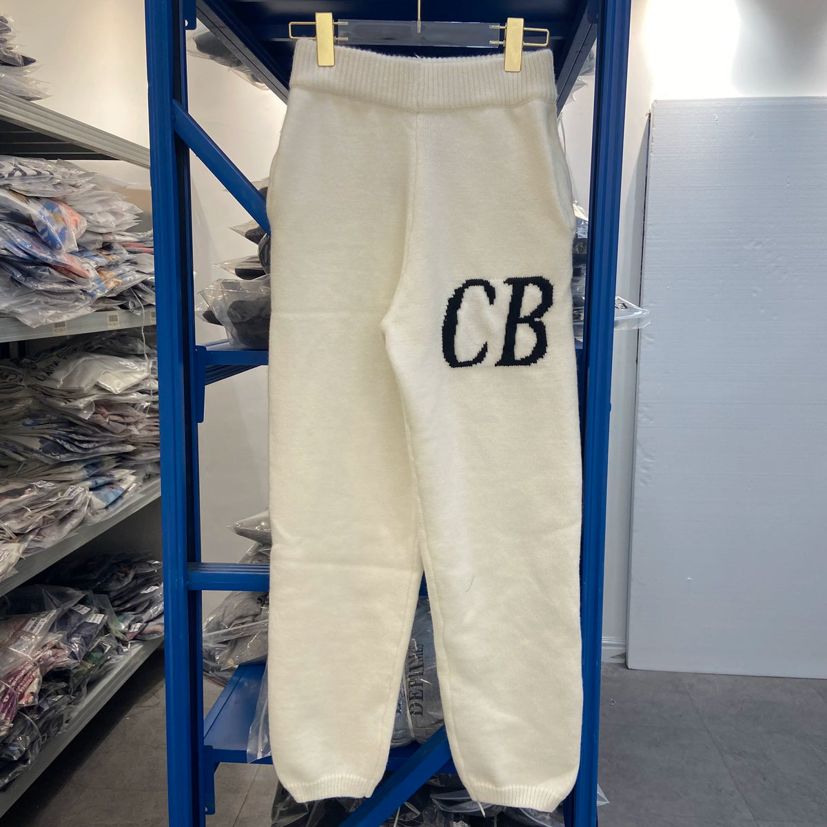 Cole Buxton Off-White Side Italic CB Logo Sweatpants