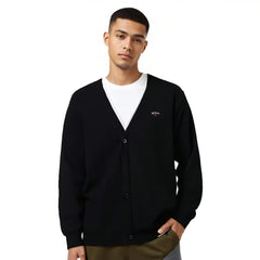 NOAH MARS Embroidered Small Logo Cross Button V-neck Woolen Circle Knitted Sweatshirt Sweatshirt Trendy Taoist Robe cardigan Coat