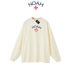 NOAH BWCJ 2024秋季新款美式潮牌休闲宽松圆领情侣款长袖T恤男