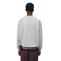 NOAH MARS niche trendy brand back small logo cross American casual versatile thread splicing round neck sweatshirt