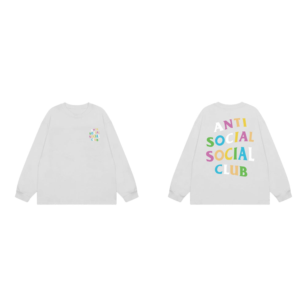 Anti Social Social Club Multi-Color Logo Long Sleeve T-Shirt - White