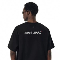 NOAH MARS niche fashion brand behind the lightning small logo American casual simple and versatile antibacterial cotton short sleeved T-shirt