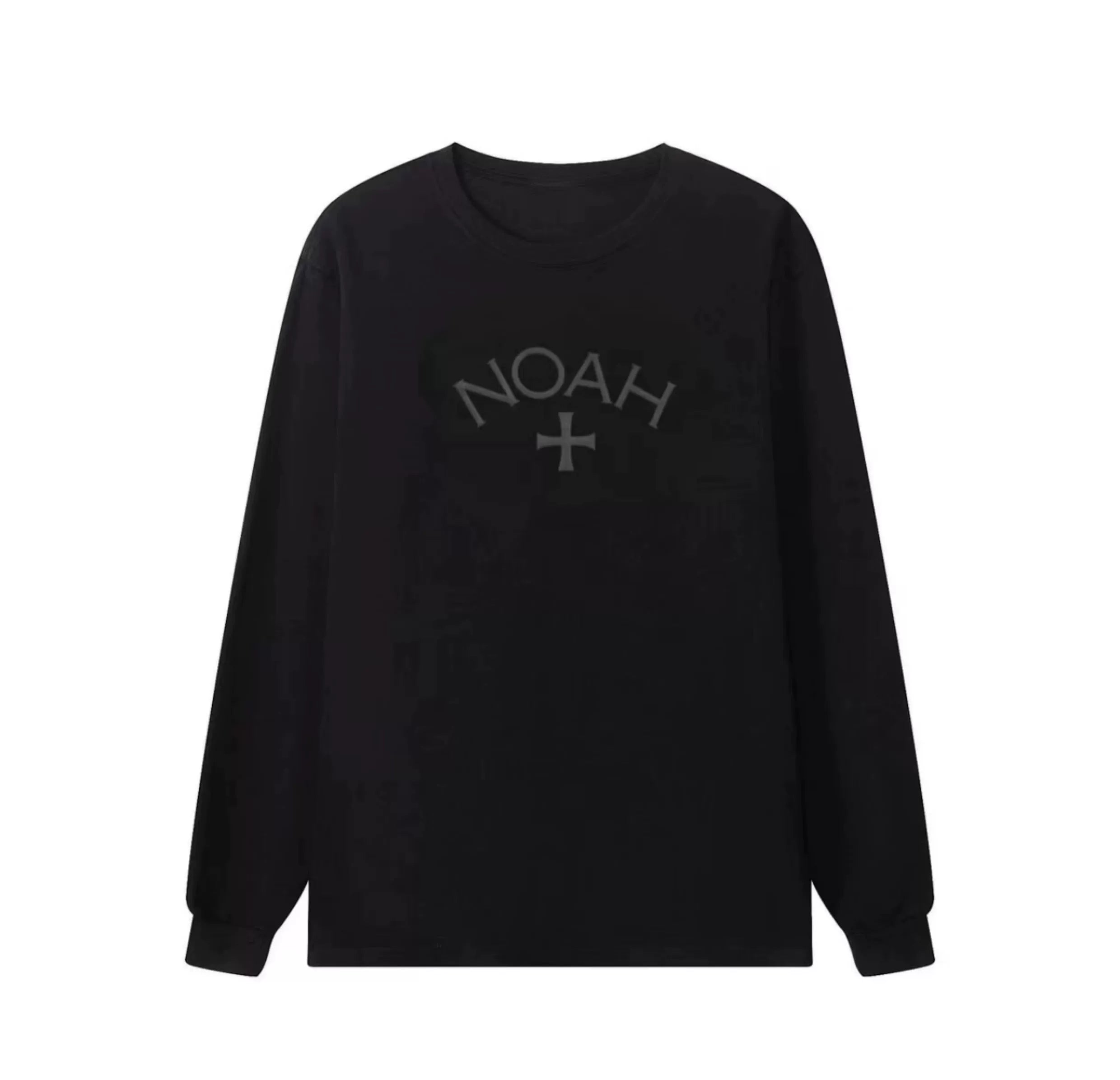 NOAH MARS niche trend brand first generation cross round neck pullover simple men's base shirt trendy long sleeved T-shirt