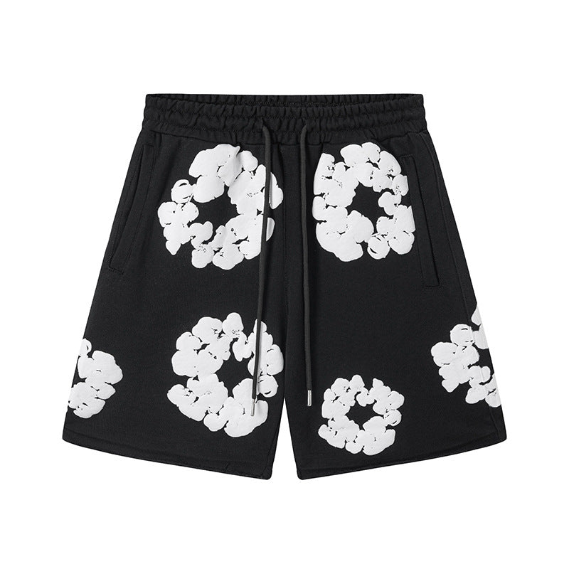 Denim Tears Cotton Wreath Shorts - Black