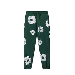 Denim Tears Cotton Wreath Sweatpants - Forest Green