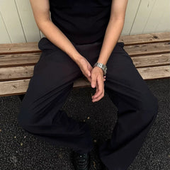 NOAH MARS niche trend brand 7A antibacterial and cool feeling, no ironing Western pants, breathable old-fashioned style, sports and casual pants for men
