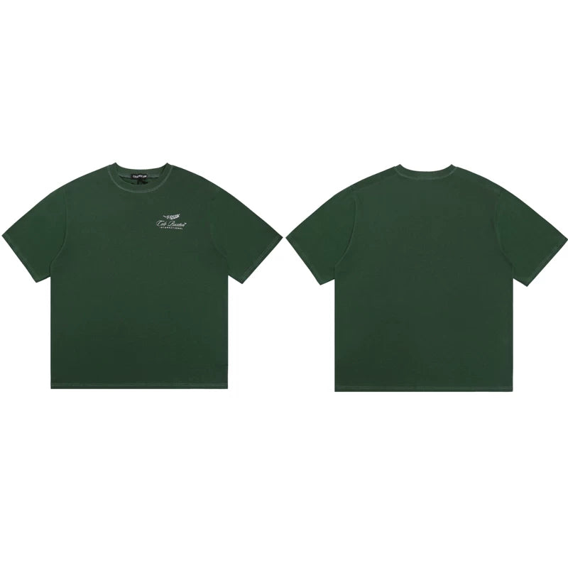 Cole Buxton Dark Green Racing Wing Emblem Logo T-Shirt