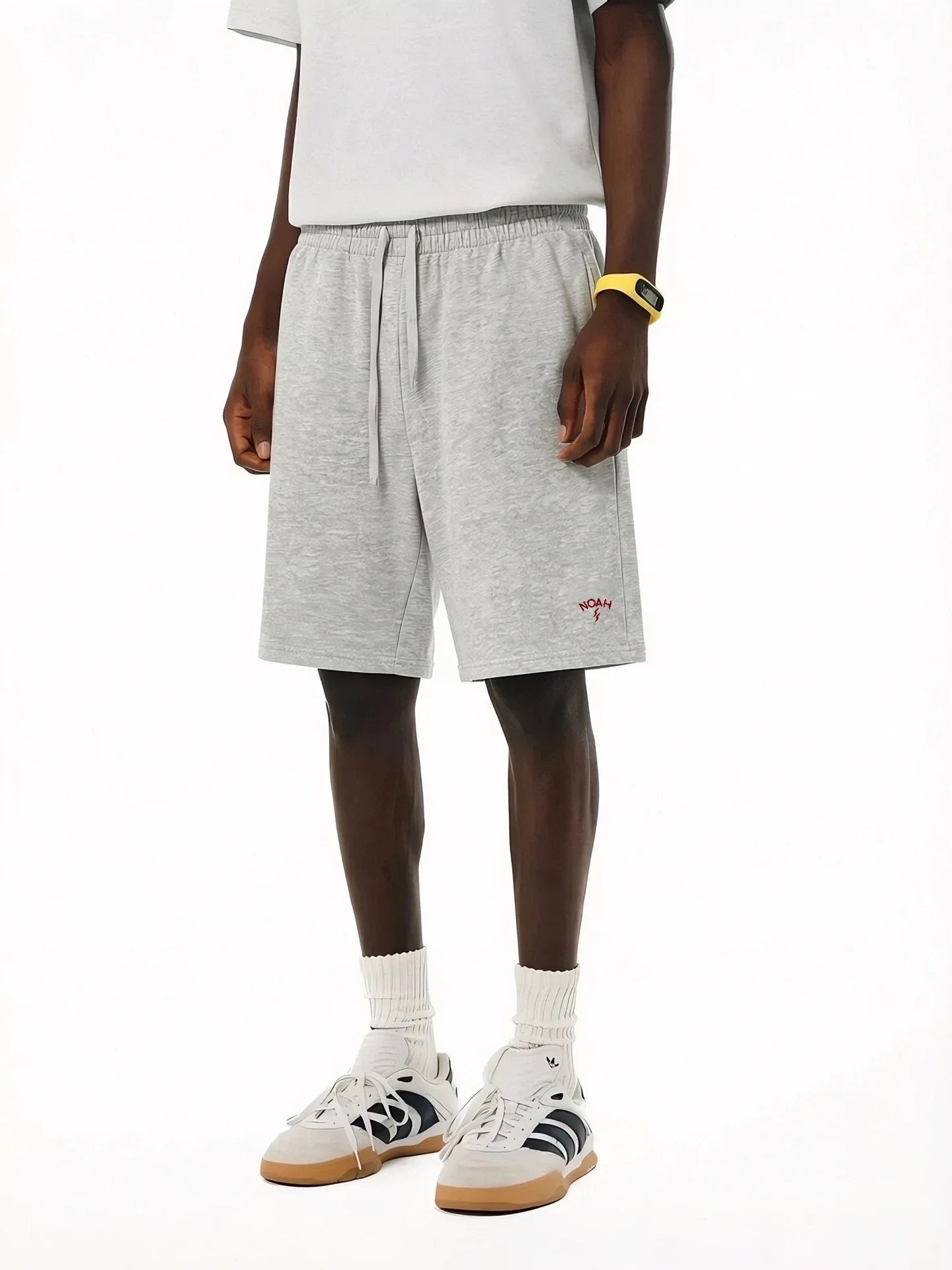 NOAH MARS lightning embroidery summer cool thin shorts five quarter pants loose knit couple sports pants men