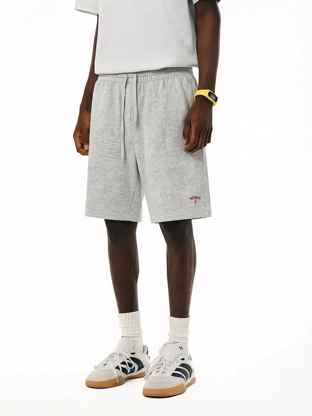 NOAH MARS lightning embroidery summer cool thin shorts five quarter pants loose knit couple sports pants men