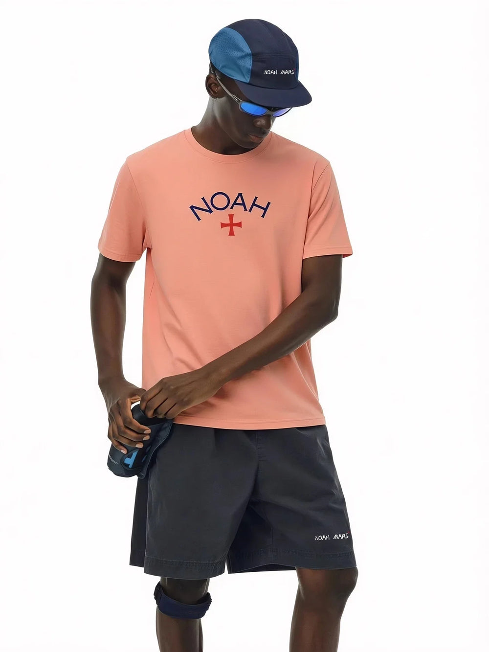 NOAH MARS First Generation Tibetan Blue Cross Trendy Brand Loose Rest Simple Street Trendy Short Sleeve T-shirt