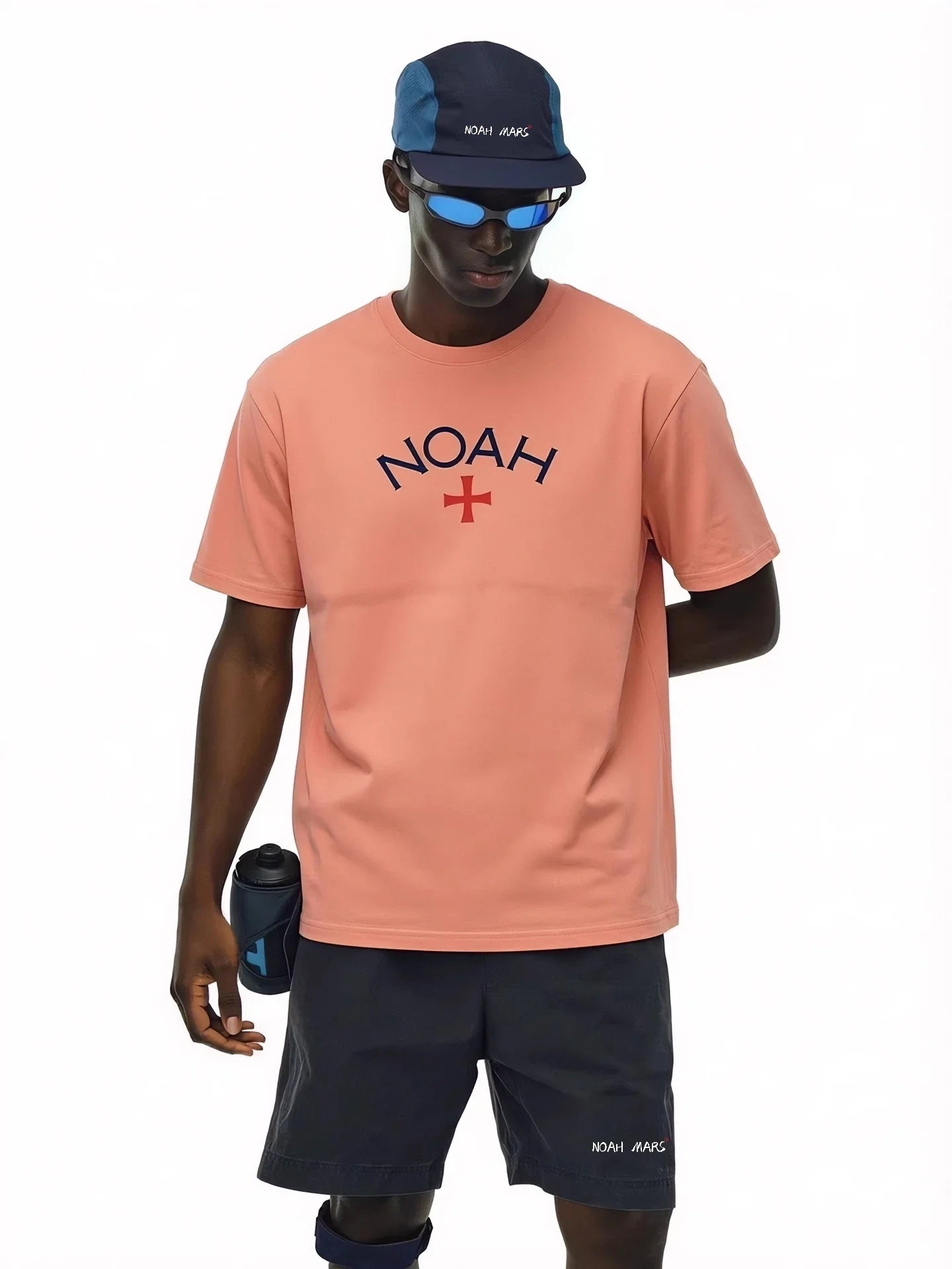 NOAH MARS American casual first generation expeditionary cross men's niche trendy brand loose cotton short sleeved T-shirt