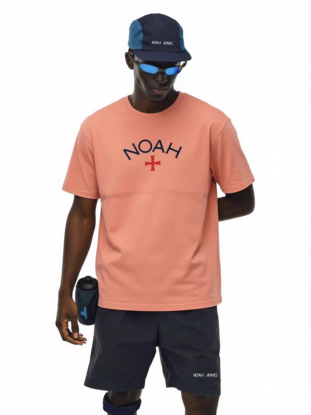 NOAH MARS American casual first generation expeditionary cross men's niche trendy brand loose cotton short sleeved T-shirt