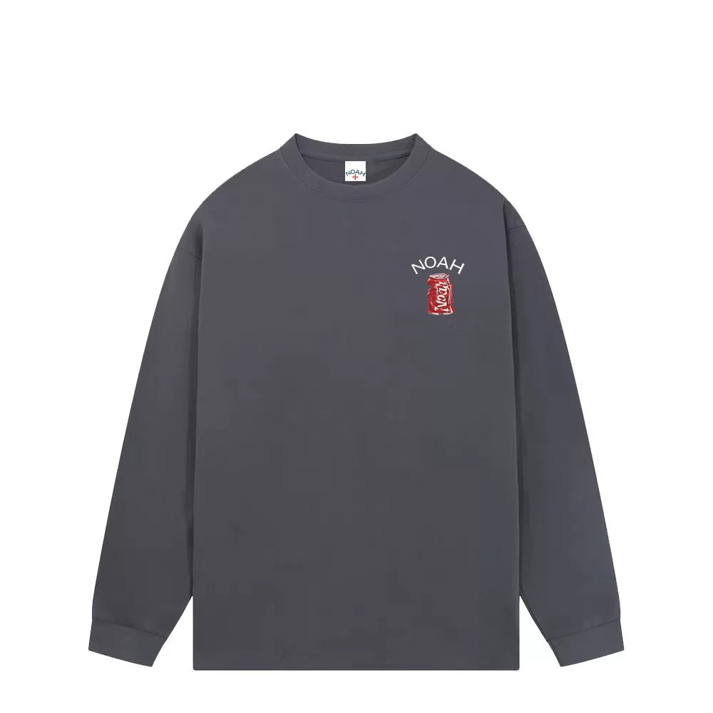 NOAH Autumn New Cola Logo Printed Top American Trendy Brand Pure Cotton Loose Couple Long Sleeve T-shirt for Men and Women