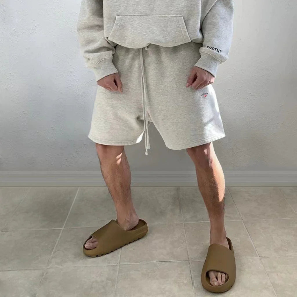 NOAH MARS niche trendy brand small logo cross embroidery American casual sports five quarter pants trendy shorts for men