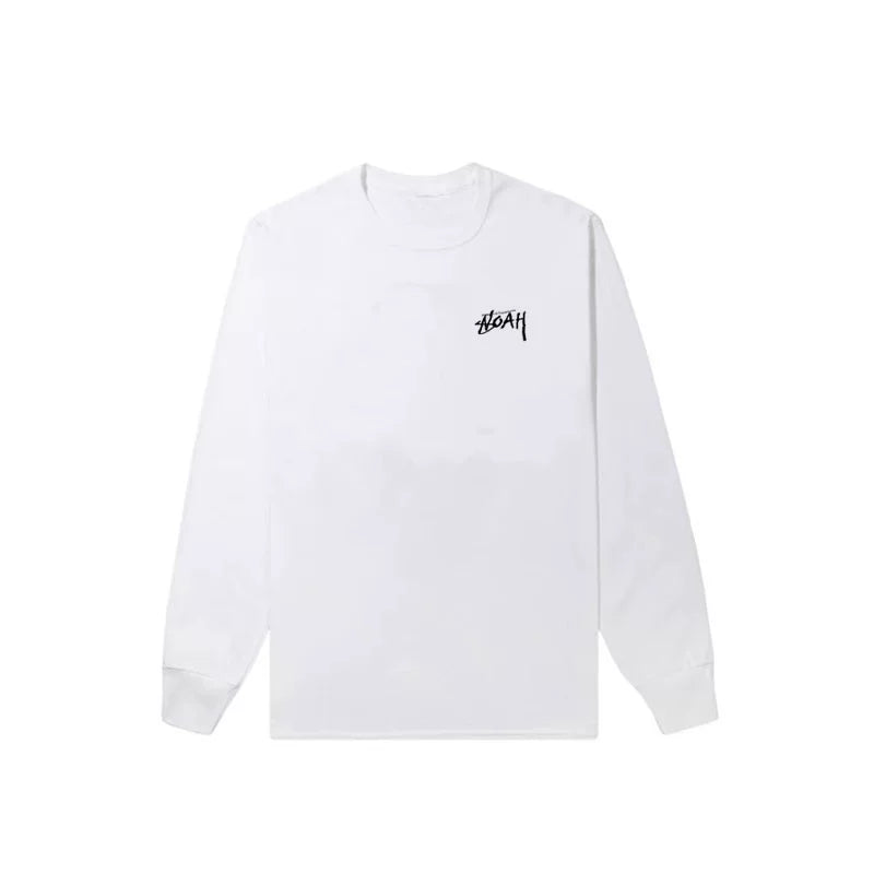 NOAH niche trendy brand front and back sizes calligraphy American casual heavyweight cotton couple versatile long sleeved T-shirt for men and women
