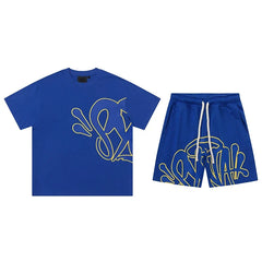 Syna World T-Shirt and Shorts Set (Blue / Yellow)