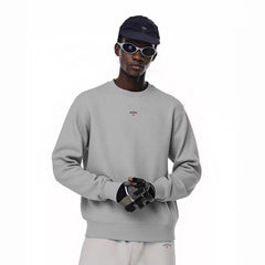 NOAH MARS niche trendy brand chest badge embroidered cross American casual thread splicing round neck sweatshirt