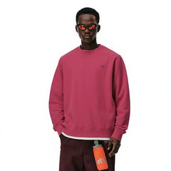 NOAH MARS American casual fashion brand left chest small logo cross embroidery soft glutinous autumn and winter velvet round neck sweatshirt