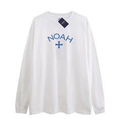 NOAH BWCJ十字架潮牌休闲百搭长袖T恤男女圆领美式打底衫上衣