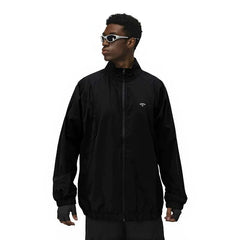 NOAH MARS American casual outdoor hiking woven jacket with stand up collar and simple thin design, suitable for sports coaches and men