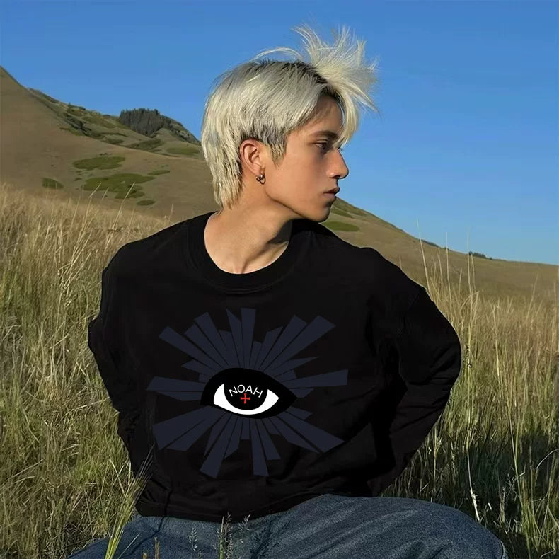 NOAH American fashion brand Truth Eye heavyweight pure cotton long sleeved T-shirt for men and women, loose top base shirt for couples