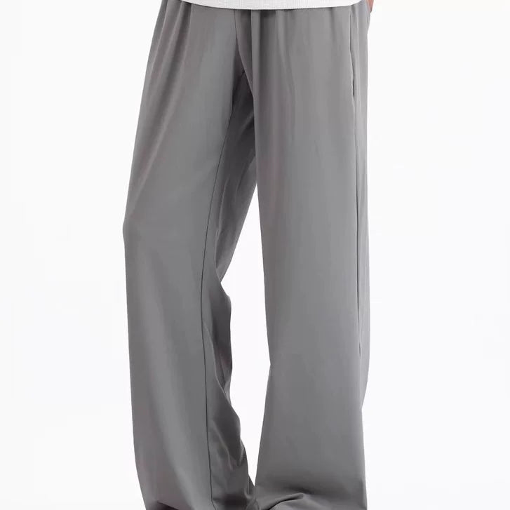 NOAH MARS American style vintage style ice leather slightly flared knife pants with cool feeling, sporty and casual quick drying pants, fitness pants