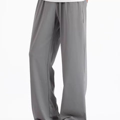 NOAH MARS American style vintage style ice leather slightly flared knife pants with cool feeling, sporty and casual quick drying pants, fitness pants