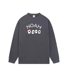 NOAH Spring and Autumn New American Trendy Brand Printed Casual Loose Men's Heavy Weight Cotton Long Sleeve T-shirt Couple Top
