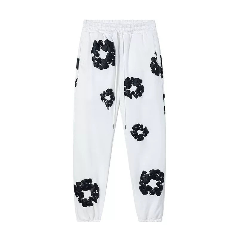 Denim Tears Cotton Wreath Sweatpants - White/Black